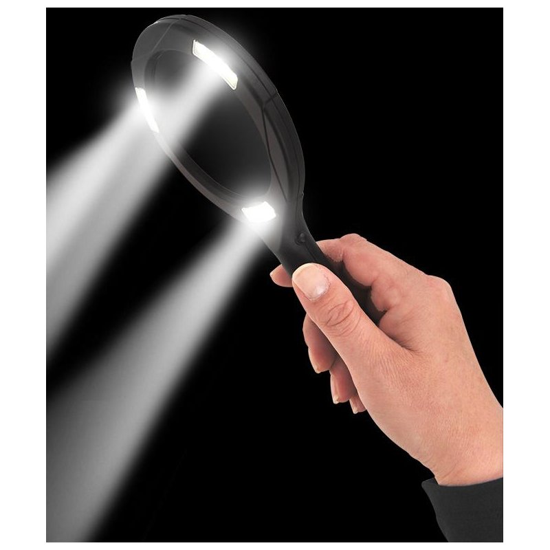 IWH loep met COB LED-verlichting, zwart, 110×240×20 mm